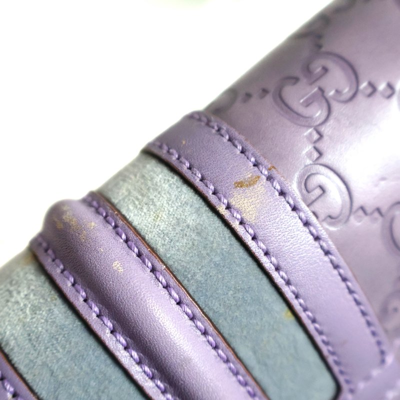 金鐸精品~2518 GUCCI古馳145999 Treasure系列Guccissima紫色小牛皮GG壓紋鎖釦肩背包-11