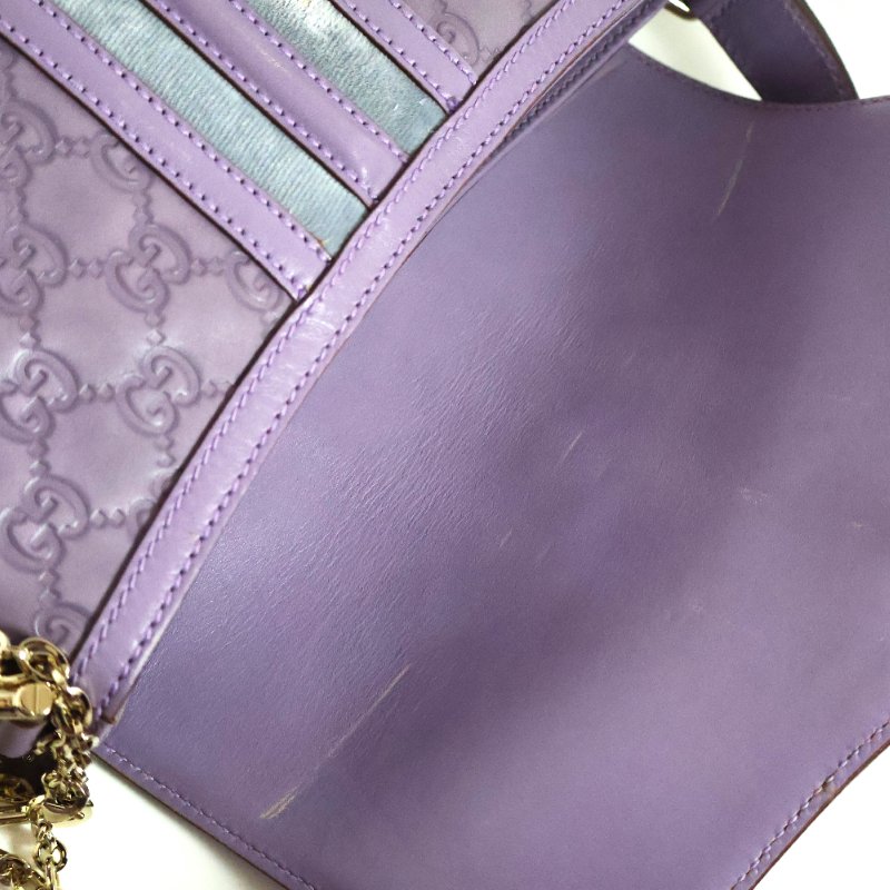 金鐸精品~2518 GUCCI古馳145999 Treasure系列Guccissima紫色小牛皮GG壓紋鎖釦肩背包-13