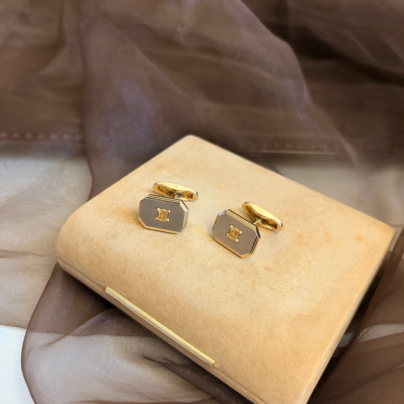 Celine 凱旋門䄂口 領帶夾 套裝 鋼 銀色 禮物-6