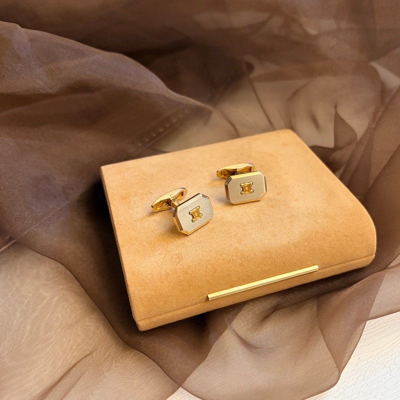 Celine 凱旋門䄂口 領帶夾 套裝 鋼 銀色 禮物-7