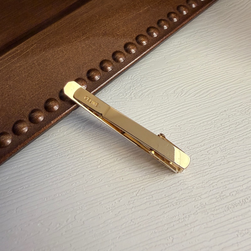 Celine 凱旋門䄂口 領帶夾 套裝 鋼 銀色 禮物-15