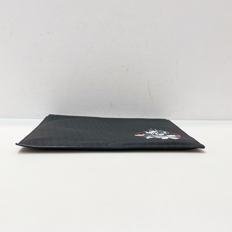 Dior 黑色玫瑰印花手拿包-2