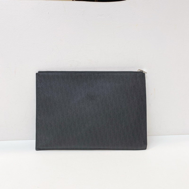 Dior 黑色玫瑰印花手拿包-4