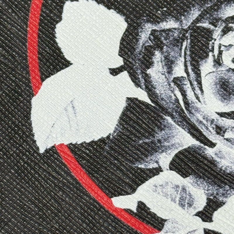 Dior 黑色玫瑰印花手拿包-16