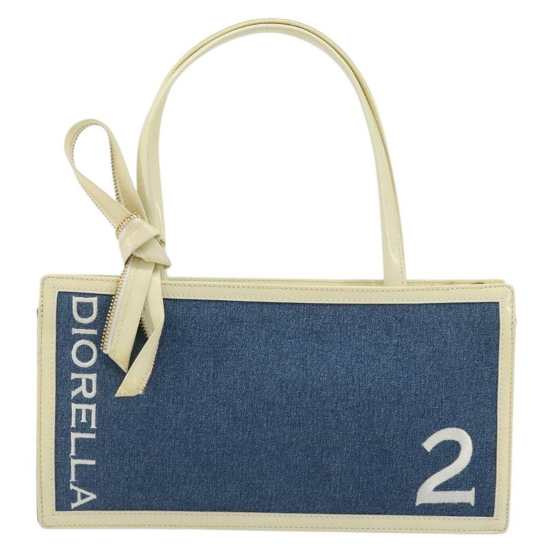 【日本直送】Christian Dior Diora 手提包 牛仔布 海軍藍 金色 正品 175416A-12
