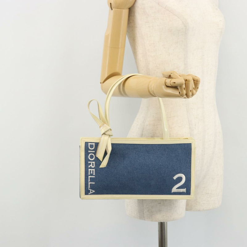 【日本直送】Christian Dior Diora 手提包 牛仔布 海軍藍 金色 正品 175416A-22