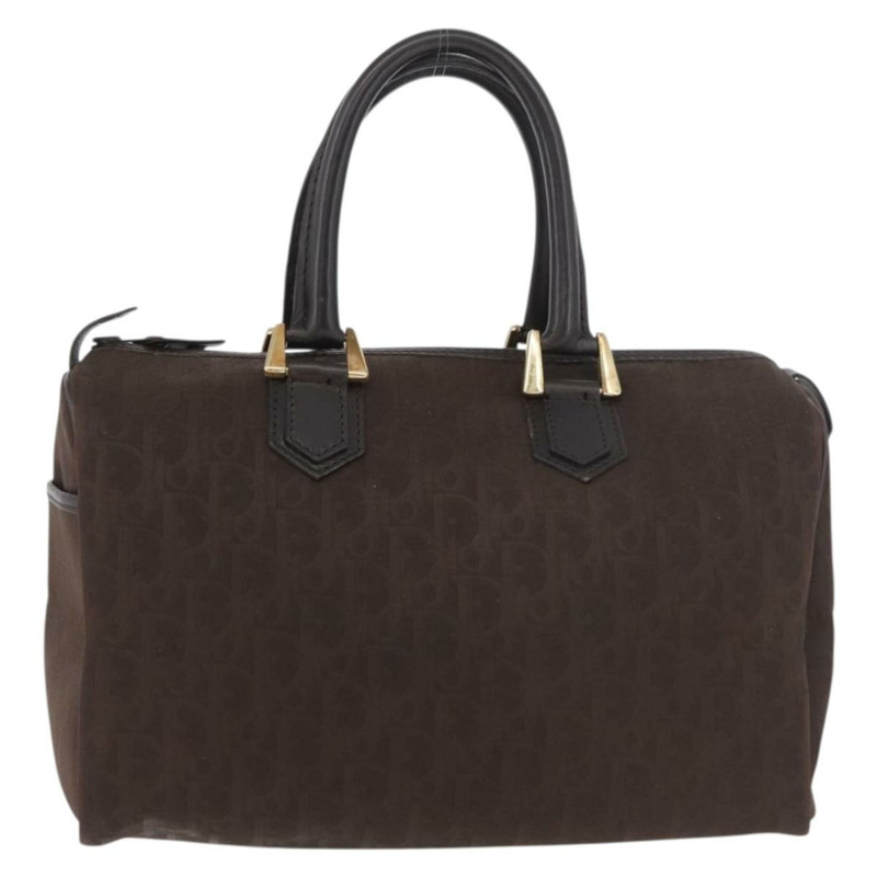 【日本直送】Christian Dior Trotter帆布波士頓包 棕色金色 正品 mr2343A-12