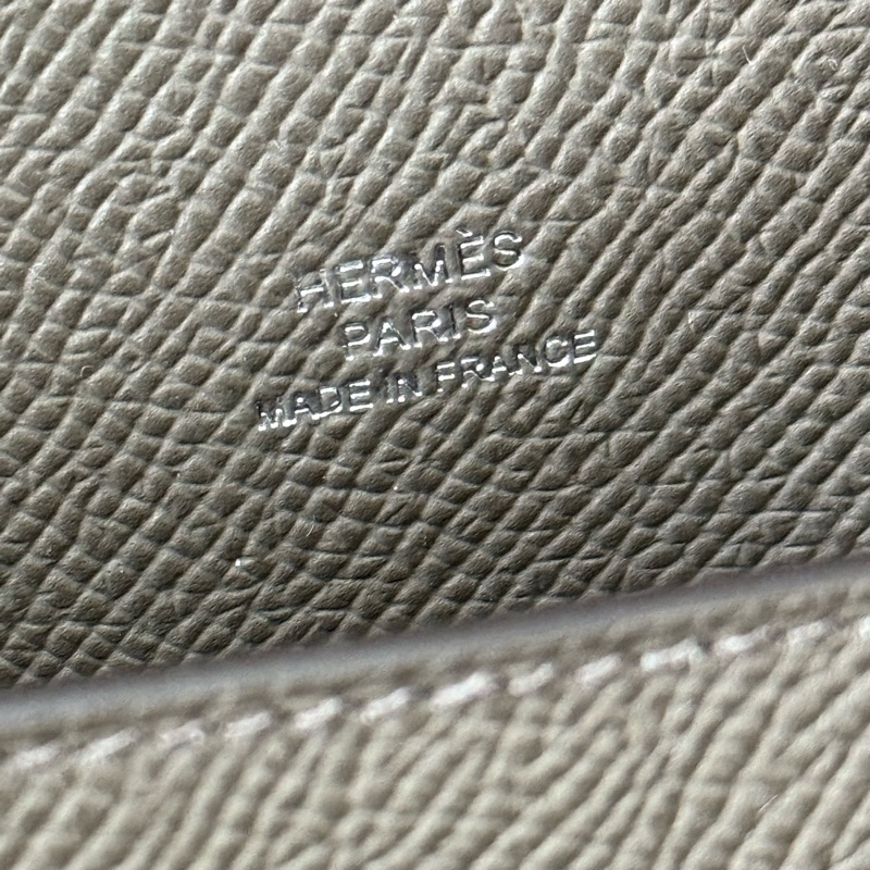 Hermes Snap Wallet 8F Etain 石器灰 Epsom皮肩背包 k刻-4