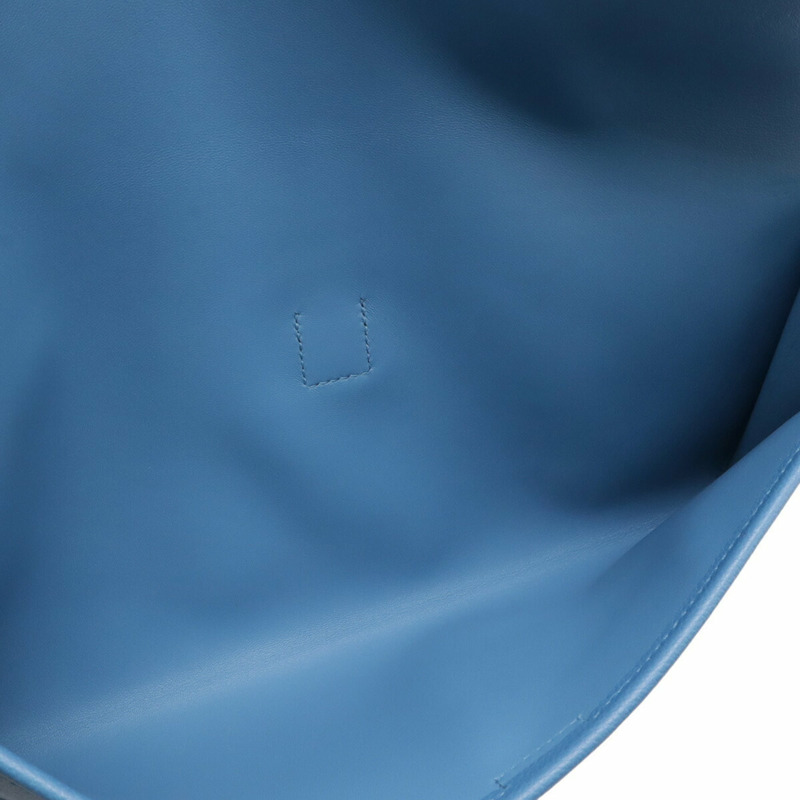 愛馬仕 Jige Elan 29 手拿包，二手手提包，Epsom 小牛皮，藍色，C 字印記-4