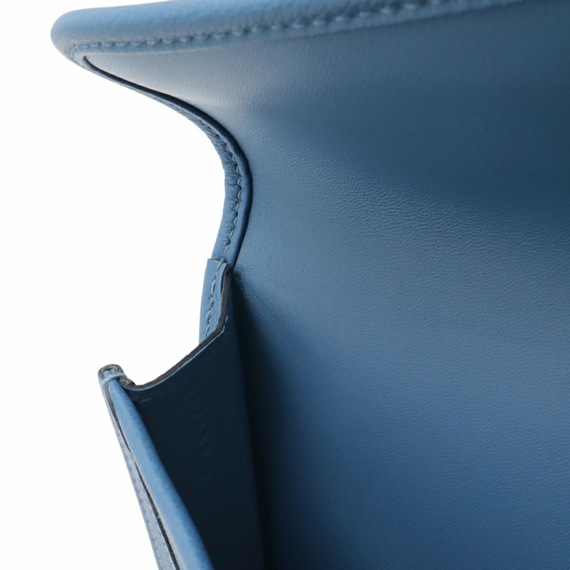 愛馬仕 Jige Elan 29 手拿包，二手手提包，Epsom 小牛皮，藍色，C 字印記-5