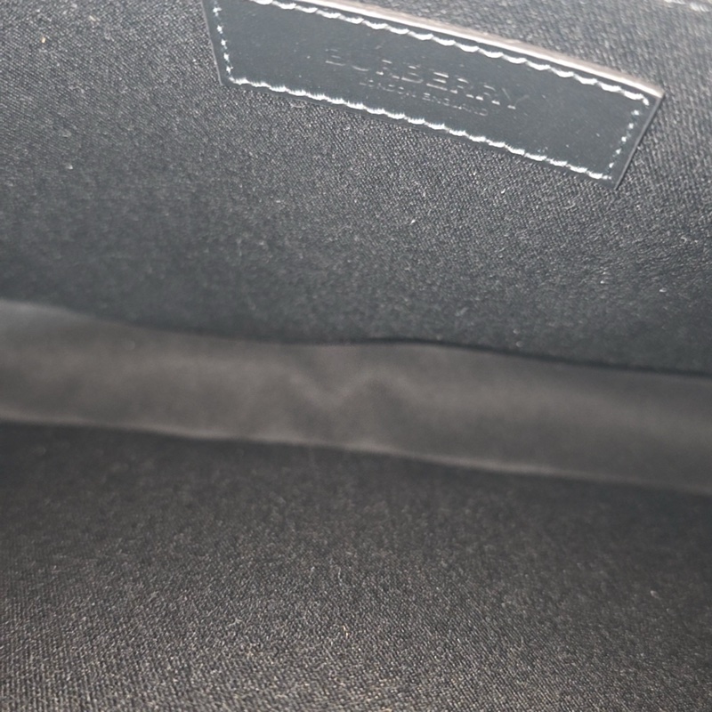 閒置新Burberry博柏利 可拆可调式肩背带拉链开合 小牛皮饰边 单肩斜挎手提包公文包 男款-7