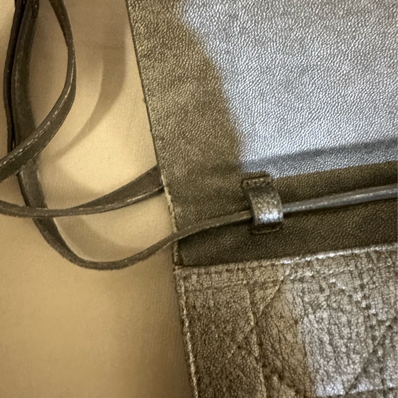 Dior WOC Wallet On Chain仿舊銀色皮夾/斜背兩用包-12