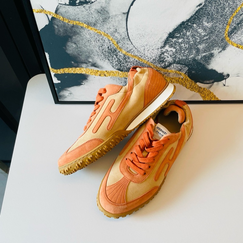 Hermes 愛馬仕 Jet 德訓鞋/休閒鞋/橘色款/37號/全新閒置美品-5