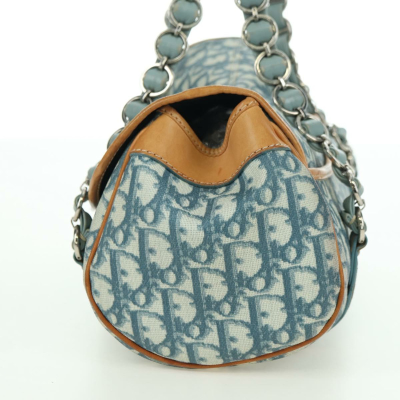 【日本直送】Christian Dior Trotter帆布浪漫鏈條包 PVC淺藍色 正品 YKZ1362SAV-2