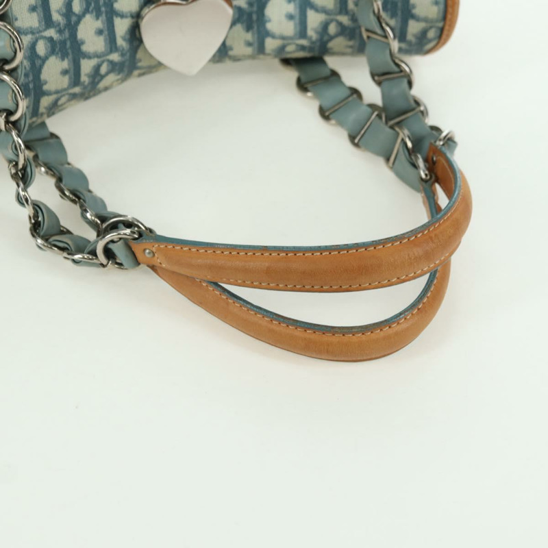【日本直送】Christian Dior Trotter帆布浪漫鏈條包 PVC淺藍色 正品 YKZ1362SAV-6