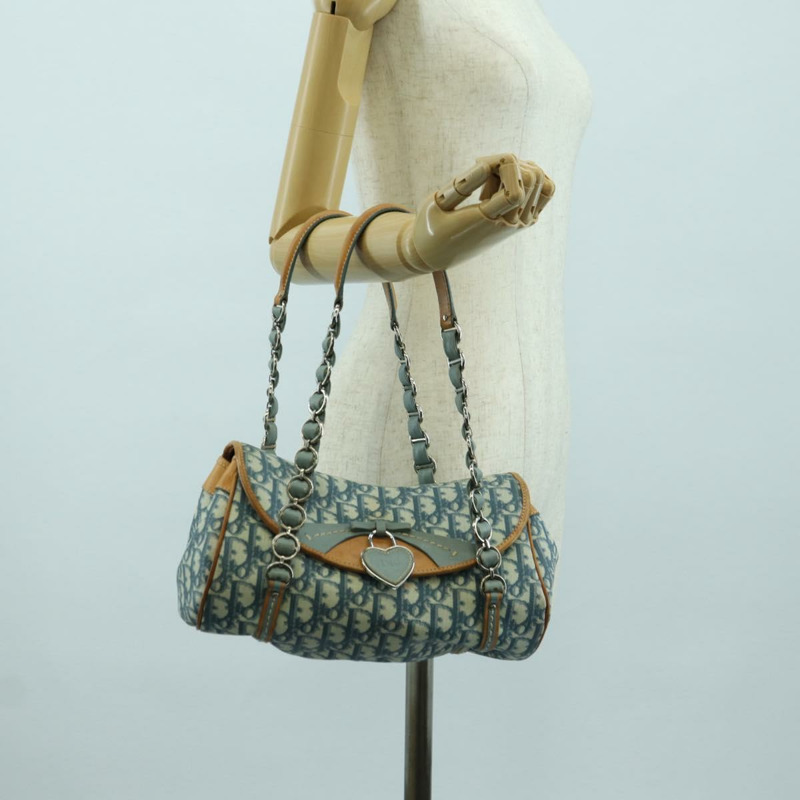 【日本直送】Christian Dior Trotter帆布浪漫鏈條包 PVC淺藍色 正品 YKZ1362SAV-22