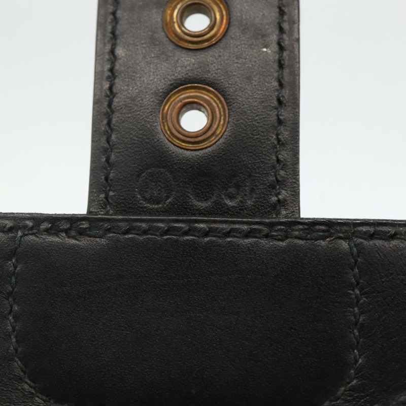 【日本直送】愛馬仕 Pochette jet 手拿包，黑色皮革，金色，正品 BSZ371-11