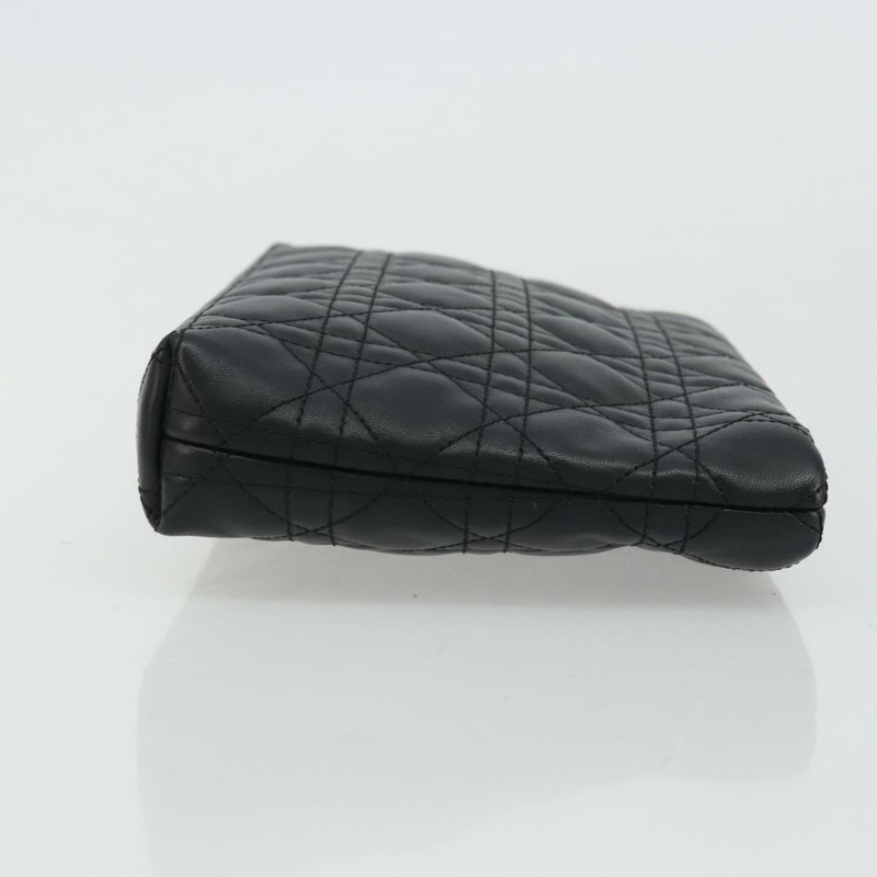 【日本直送】Christian Dior Canage 手拿包，羊皮材質，黑色，金色，正品 yk20318SAV-2