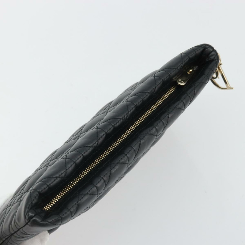 【日本直送】Christian Dior Canage 手拿包，羊皮材質，黑色，金色，正品 yk20318SAV-4