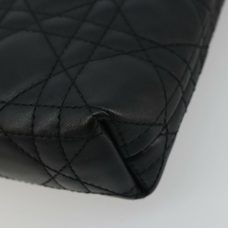 【日本直送】Christian Dior Canage 手拿包，羊皮材質，黑色，金色，正品 yk20318SAV-6