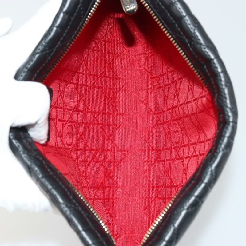 【日本直送】Christian Dior Canage 手拿包，羊皮材質，黑色，金色，正品 yk20318SAV-9