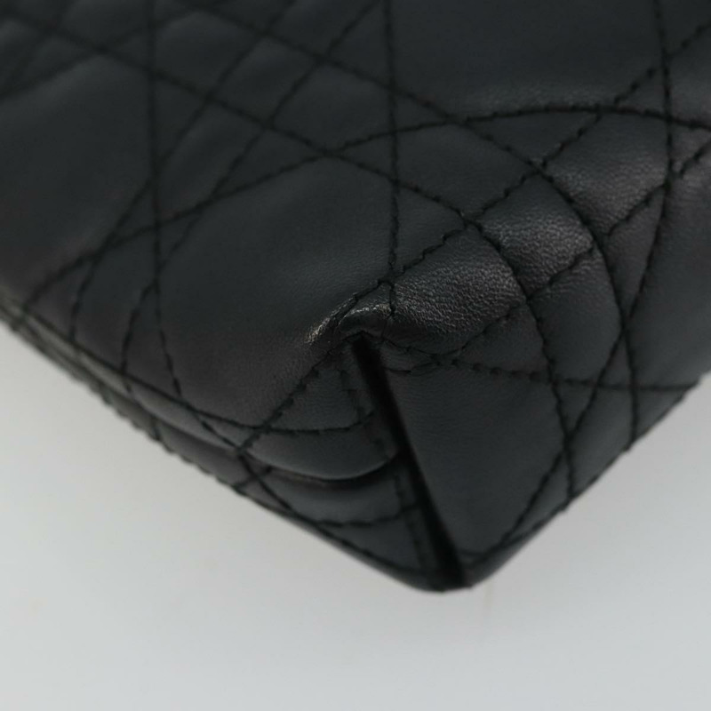 【日本直送】Christian Dior Canage 手拿包，羊皮材質，黑色，金色，正品 yk20318SAV-13