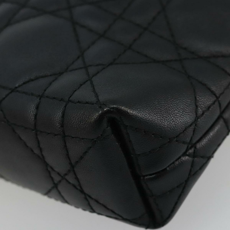 【日本直送】Christian Dior Canage 手拿包，羊皮材質，黑色，金色，正品 yk20318SAV-14