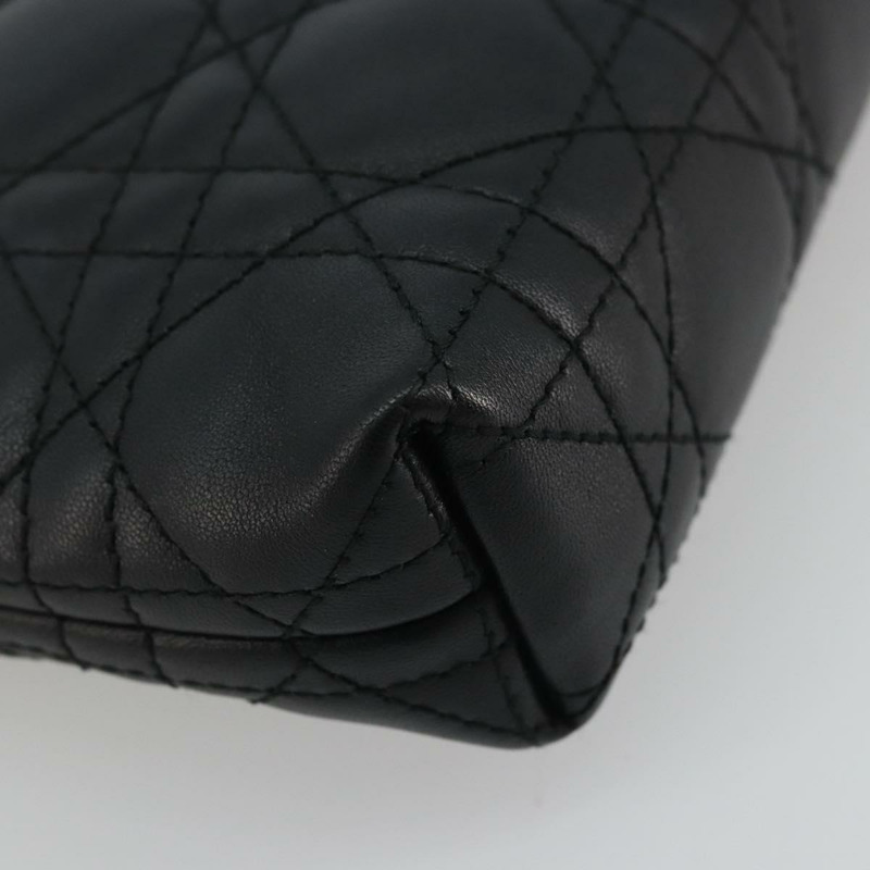 【日本直送】Christian Dior Canage 手拿包，羊皮材質，黑色，金色，正品 yk20318SAV-15