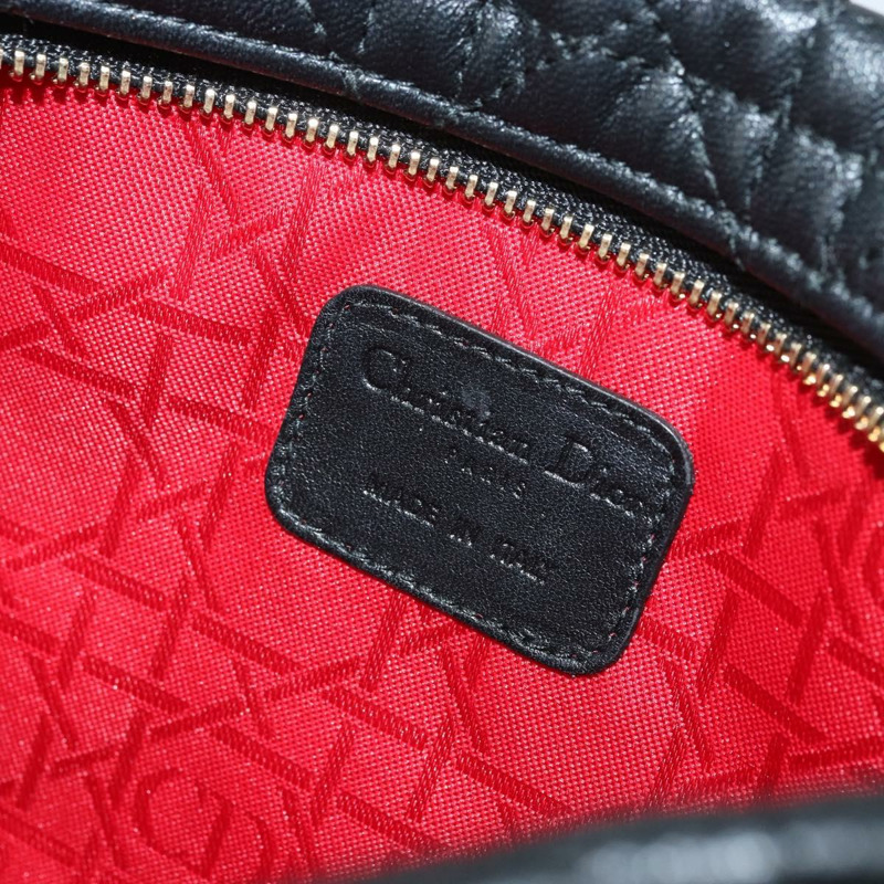 【日本直送】Christian Dior Canage 手拿包，羊皮材質，黑色，金色，正品 yk20318SAV-16