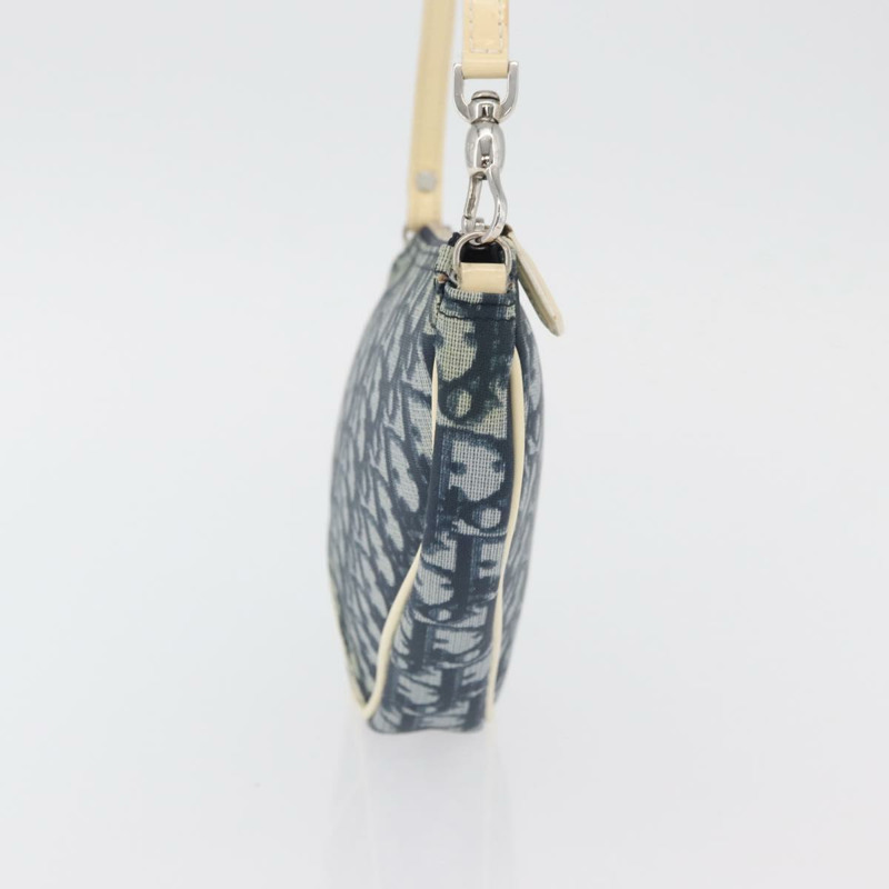 【日本直送】Christian Dior Trotter帆布馬鞍包手袋 PVC藍銀色 正品 mr2313A-2