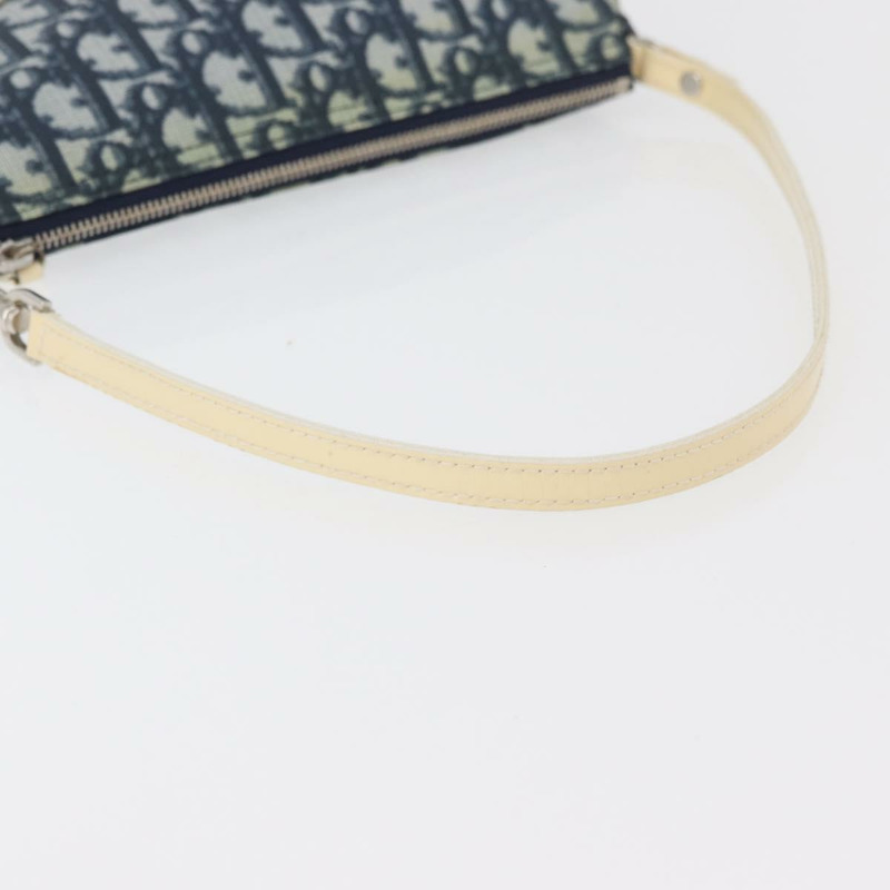 【日本直送】Christian Dior Trotter帆布馬鞍包手袋 PVC藍銀色 正品 mr2313A-6