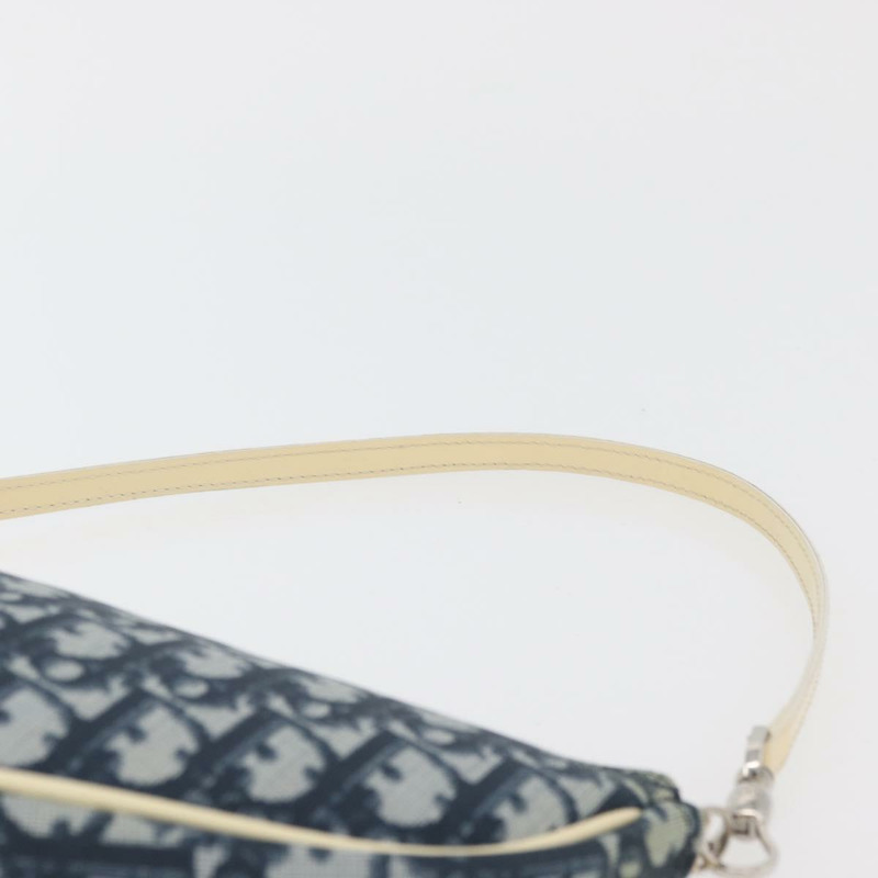 【日本直送】Christian Dior Trotter帆布馬鞍包手袋 PVC藍銀色 正品 mr2313A-7