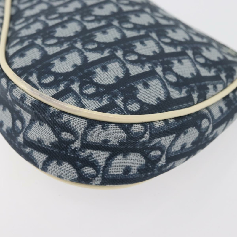 【日本直送】Christian Dior Trotter帆布馬鞍包手袋 PVC藍銀色 正品 mr2313A-8