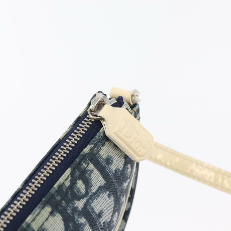 【日本直送】Christian Dior Trotter帆布馬鞍包手袋 PVC藍銀色 正品 mr2313A-9