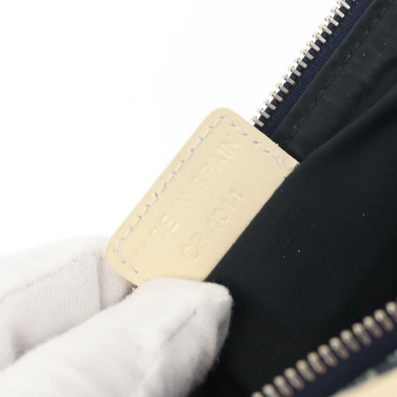 【日本直送】Christian Dior Trotter帆布馬鞍包手袋 PVC藍銀色 正品 mr2313A-11