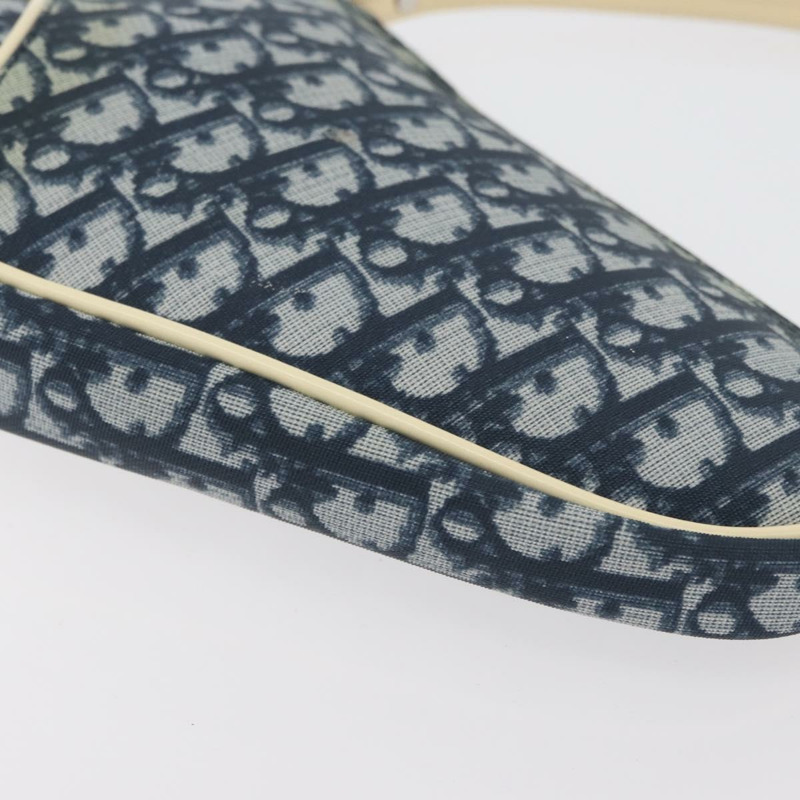 【日本直送】Christian Dior Trotter帆布馬鞍包手袋 PVC藍銀色 正品 mr2313A-14