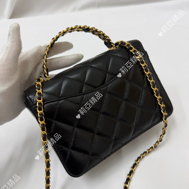 莉亞精品♡Chanel 手柄口蓋包 二手美包-3