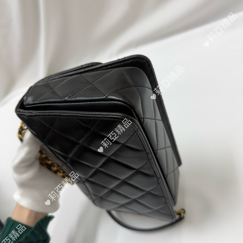 莉亞精品♡Chanel 手柄口蓋包 二手美包-10
