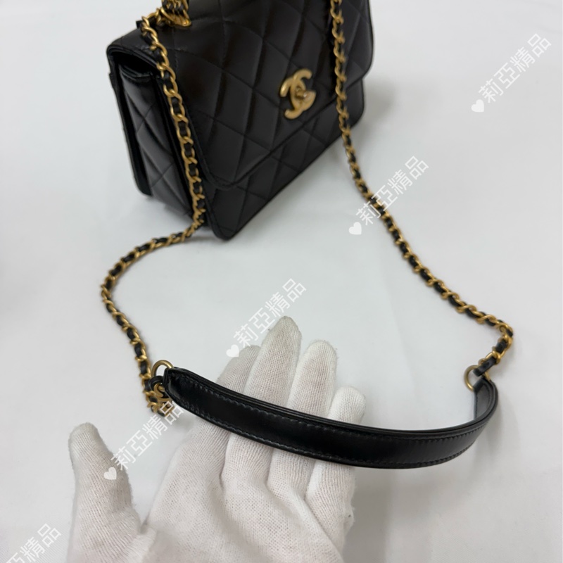 莉亞精品♡Chanel 手柄口蓋包 二手美包-11
