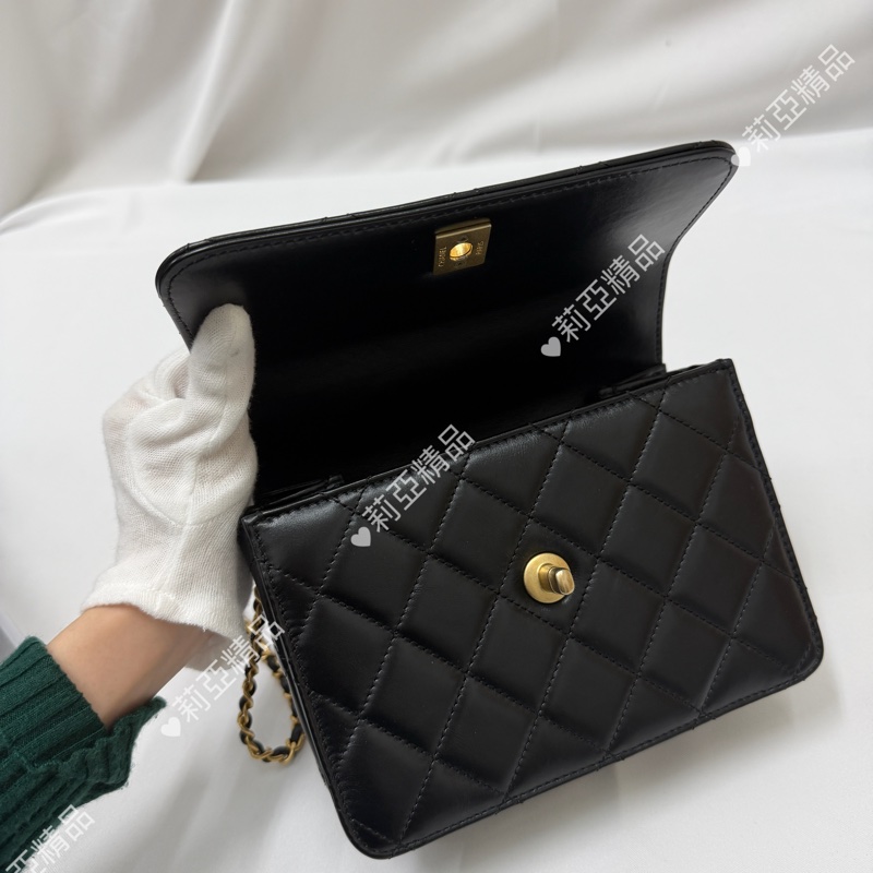 莉亞精品♡Chanel 手柄口蓋包 二手美包-13