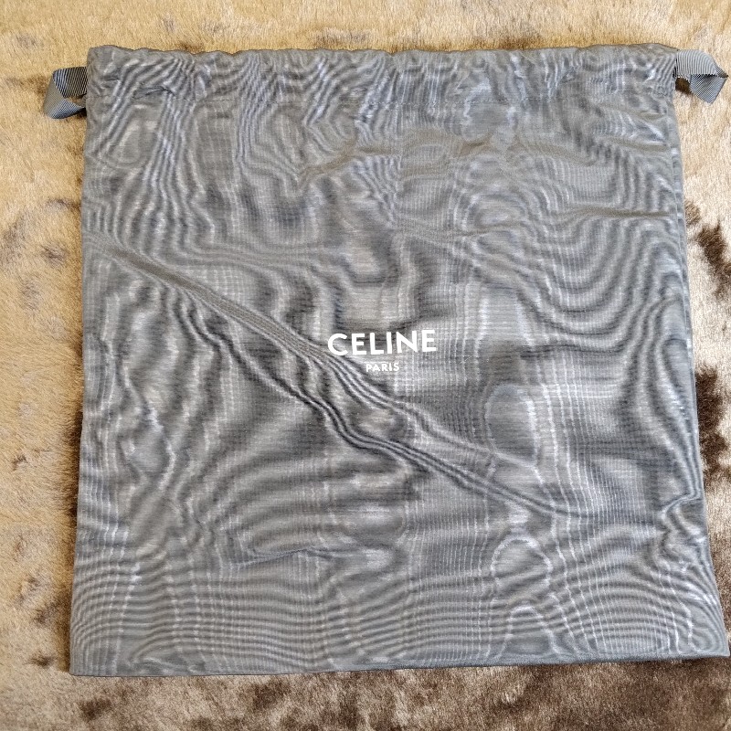 CELINE BUCKET 小型 Triomphe 老花帆布小牛皮肩背水桶包-16