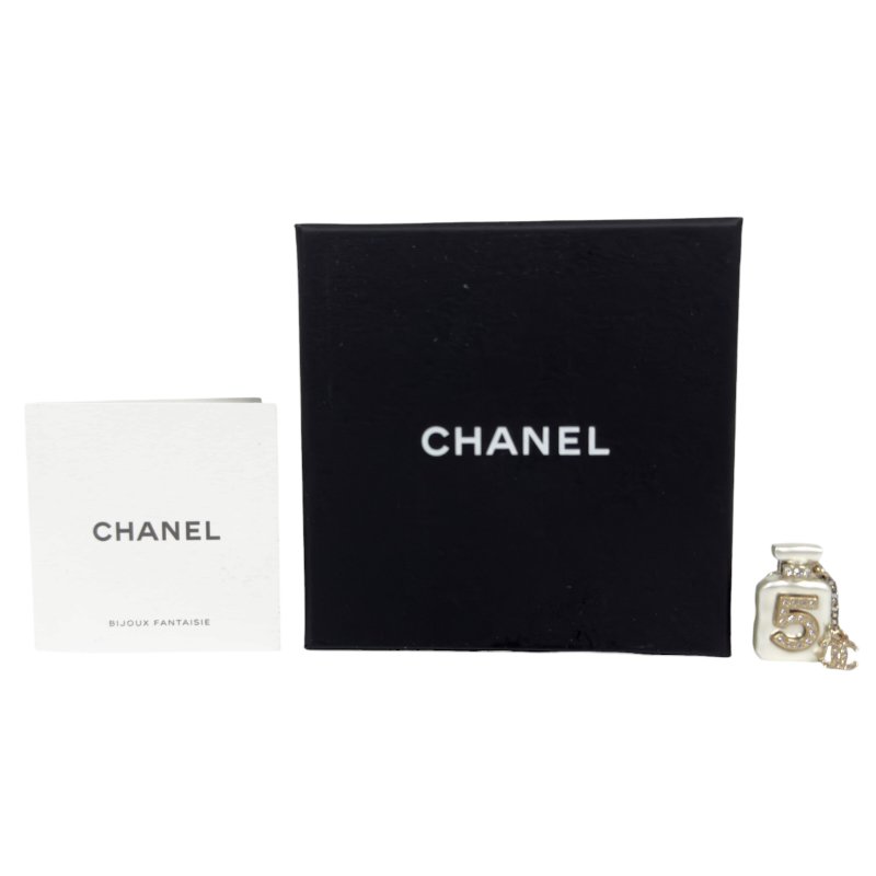 CHANEL CC 水鑽 香水瓶 胸針-1