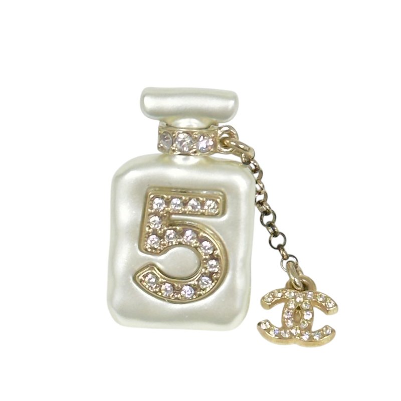 CHANEL CC 水鑽 香水瓶 胸針-2