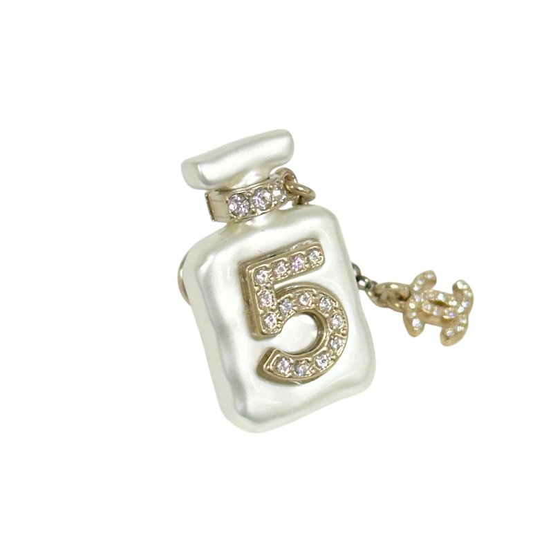 CHANEL CC 水鑽 香水瓶 胸針-4