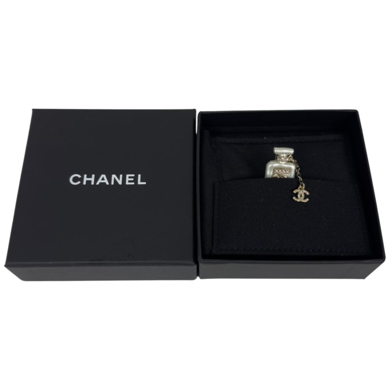 CHANEL CC 水鑽 香水瓶 胸針-11