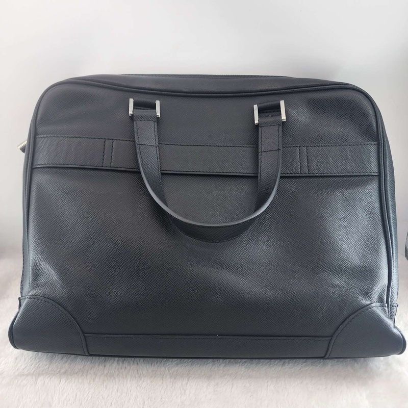 Louis Vuitton路易威登經典款黑色牛皮公文包手提包  🈚附件-9