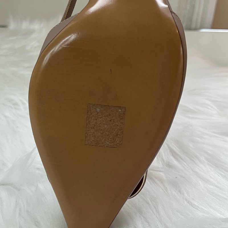 華倫天奴Valentino VLogo Signature Garavani牛皮高跟鞋 裸色 38.5碼-6