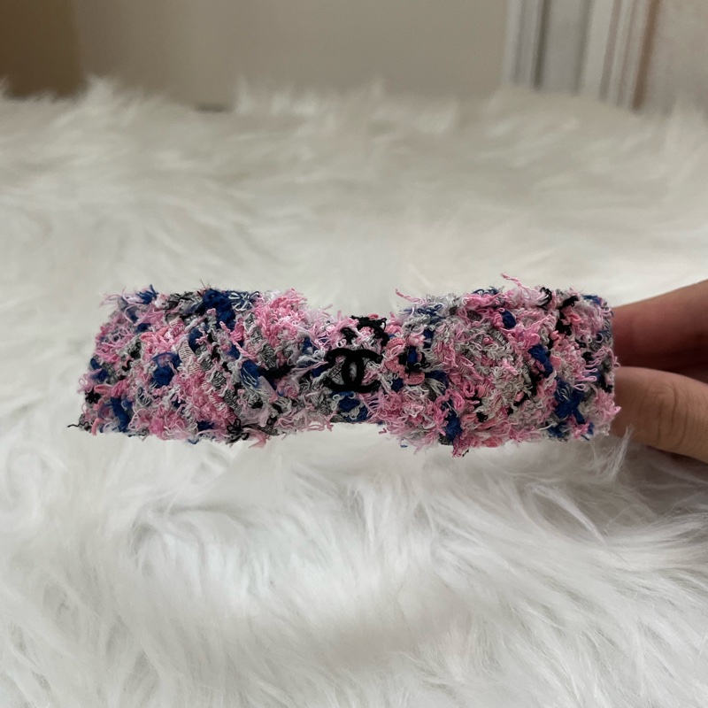香奈兒Chanel粉藍色髮箍-0