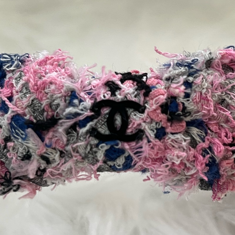 香奈兒Chanel粉藍色髮箍-1