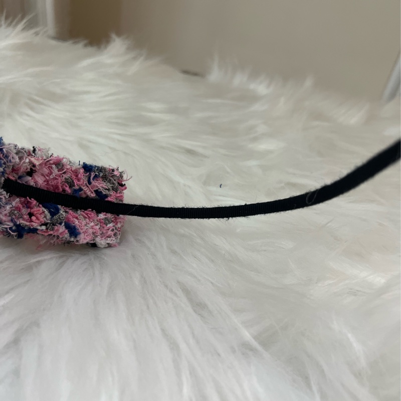 香奈兒Chanel粉藍色髮箍-5